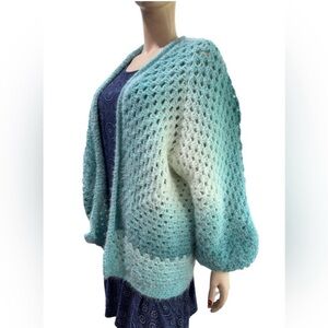 Chic Gradient Open-Front Cardigan